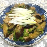 長ネギ丸ごと1本☆茄子と豚肉のオイスターソース炒め